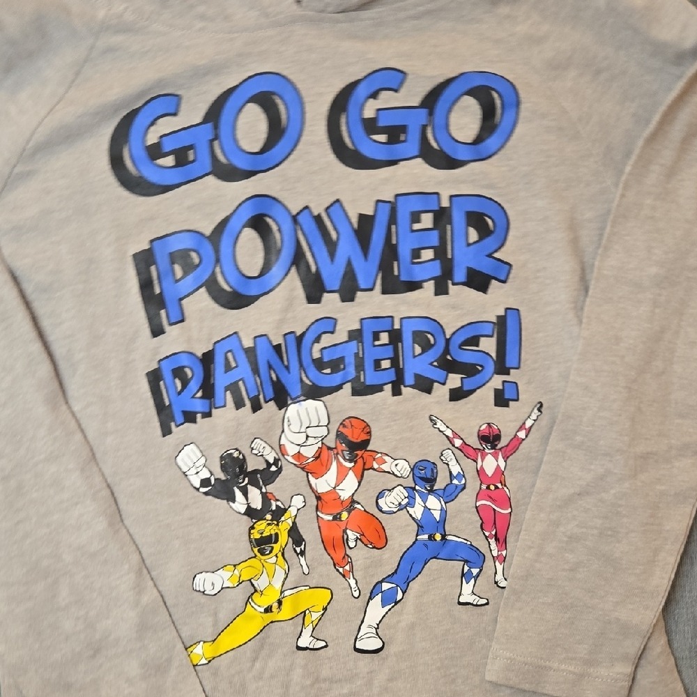 Power Rangers Women's Heather Gray‎ Lightweight Graphic Hoodie Pullover NWT XS - Picture 2 of 5